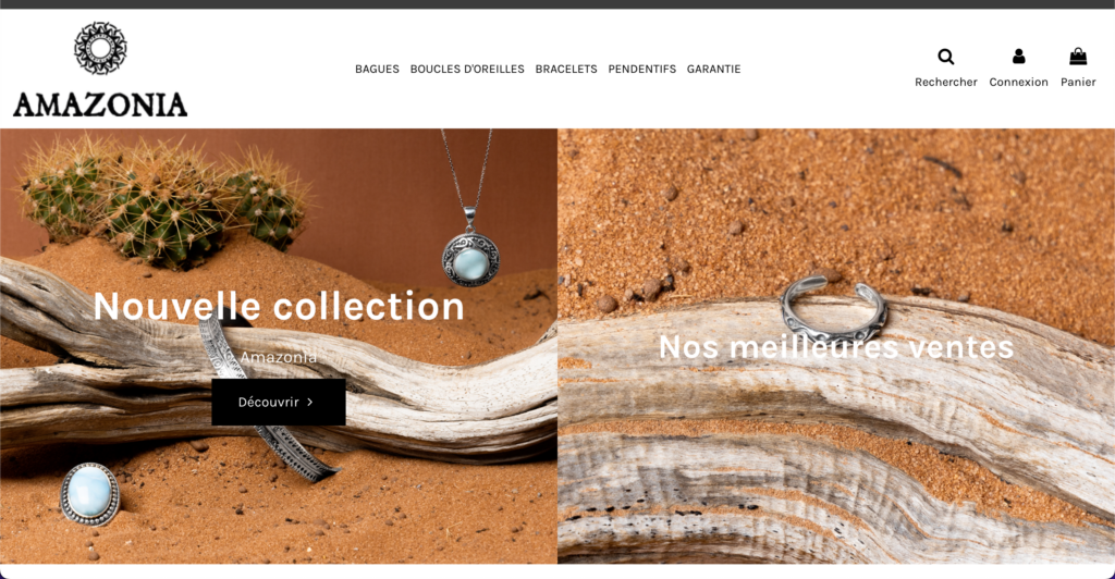 accueil bijoux amazonia boutique
