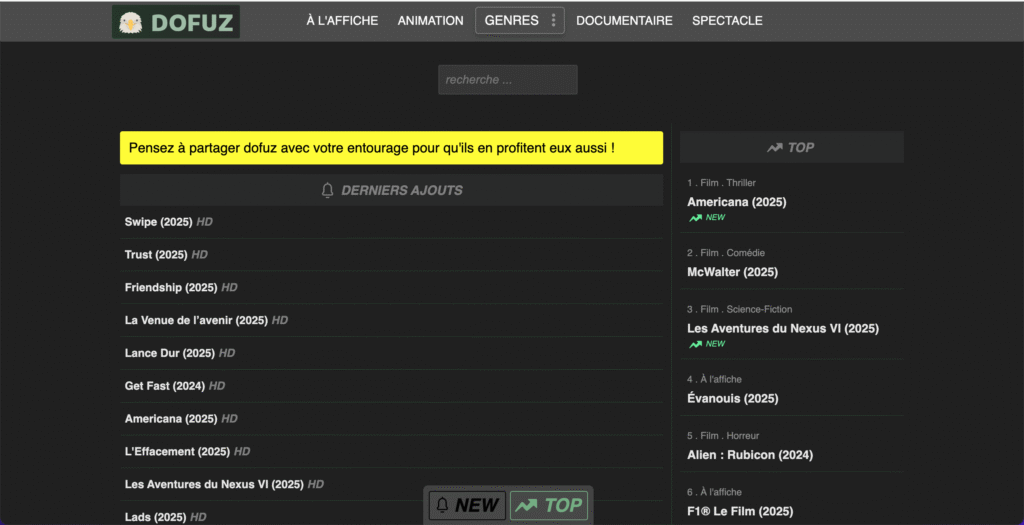 Mobzax dofuz nouvelle adresse