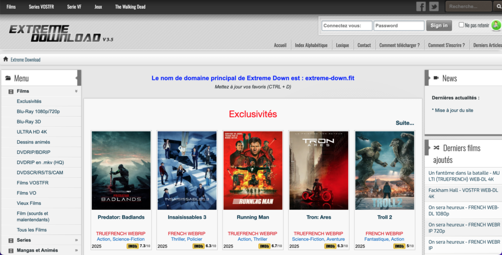 Extreme Down  adresse 2026