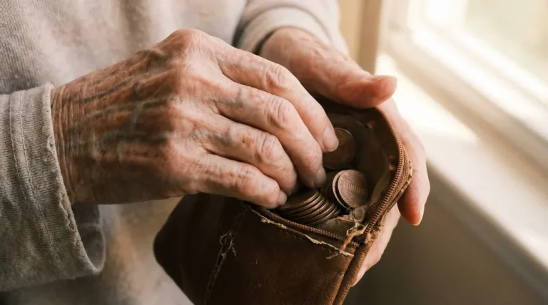 Pièces de monnaie tenues dans les mains